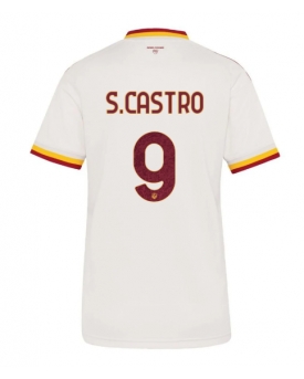 AS Roma Santiago Castro #9 Maglia Gara Trasferta Repliche 2026-27 Donna Maniche Corte AS Roma Santiago Castro #9 Maglia Gara Trasferta Repliche 2026-27 Donna Maniche Corte